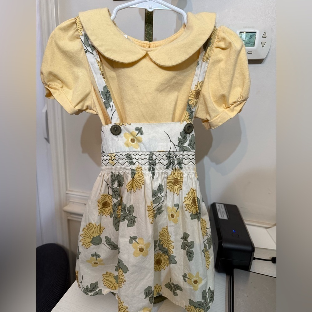 Marie Nicole Smocked Sunflower Jumper & Shirt